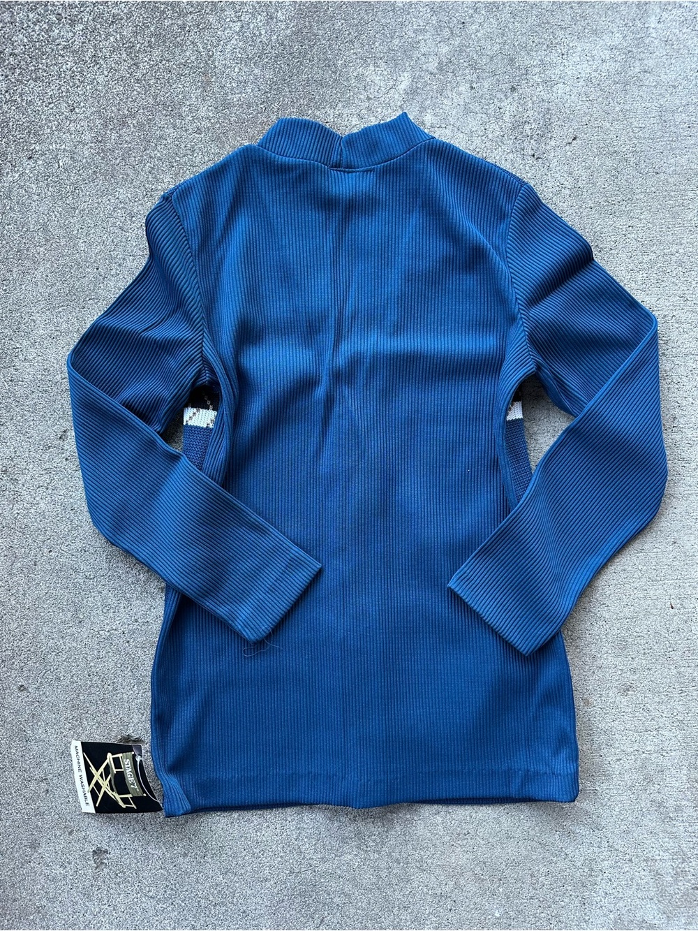 VTG Stage 7 Blue Striped Knit Button Sweater Cardigan Size 10 - Picture 2 of 5